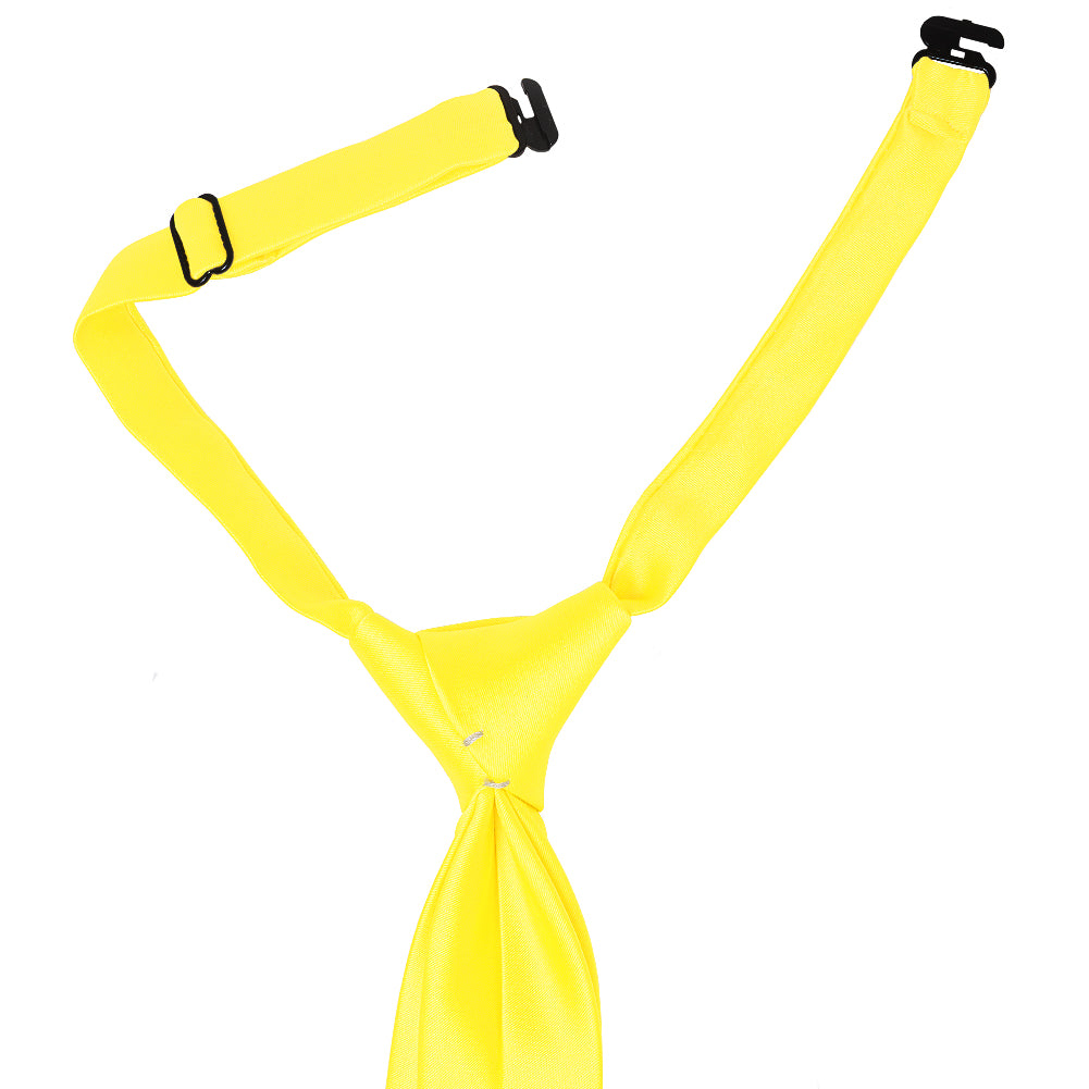 Pre Tied Sunshine Yellow Satin Boys Tie and Pocket Square Set Age 4-7