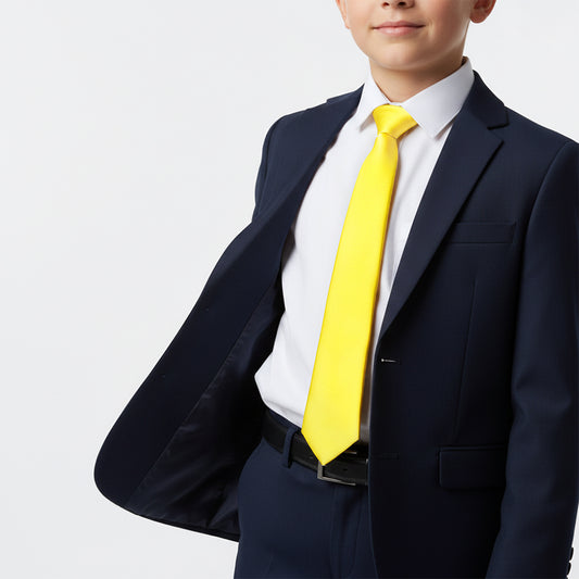 Sunshine Yellow Satin Boys Tie