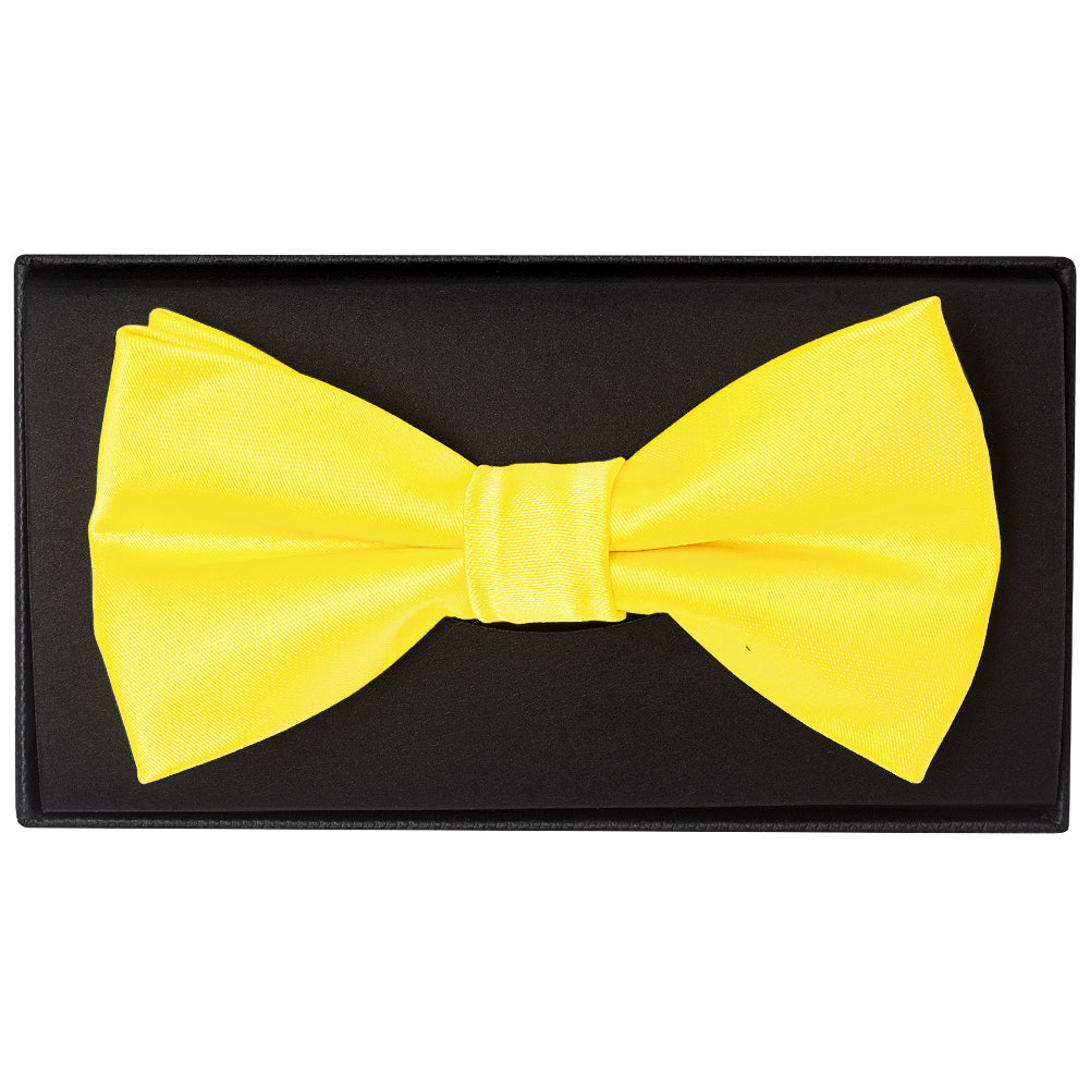 Plain Sunshine Yellow Handmade Mens Bow Tie