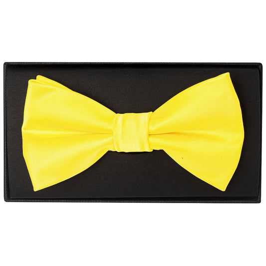 Plain Sunshine Yellow Handmade Mens Bow Tie