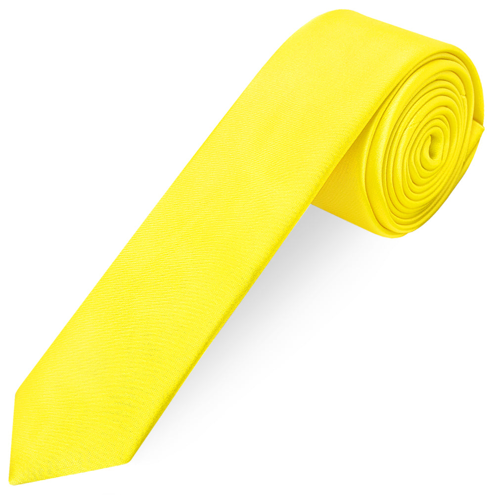 Sunshine Yellow Satin Boys Tie