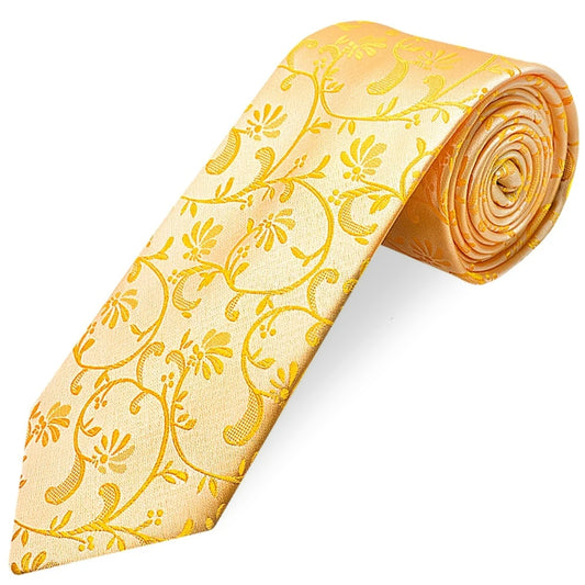 Bright Yellow Floral Classic Men's Tie