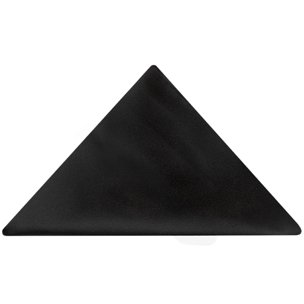 Men’s Black Satin Bow Tie Set with Matching Pocket Square & Black Braces