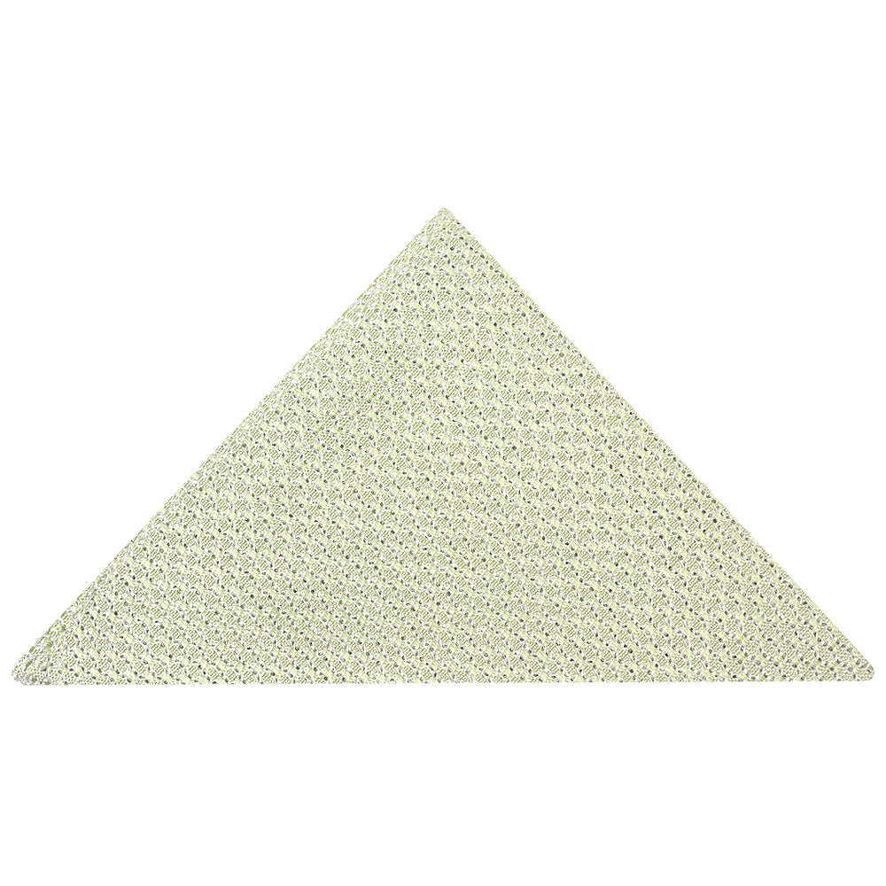 Green Grenadine Silk Pocket Square