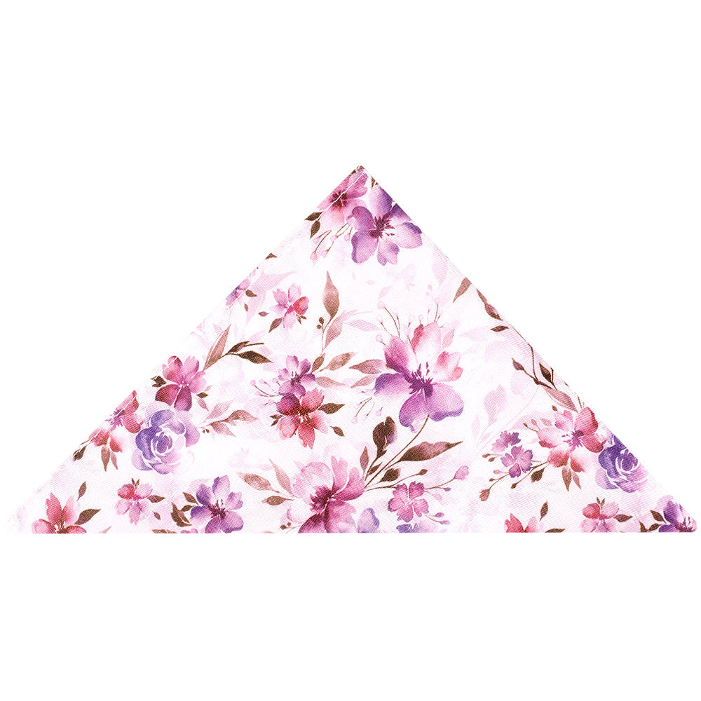 Pink Large Floral Pocket Square